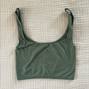 Free People green crop bralette top